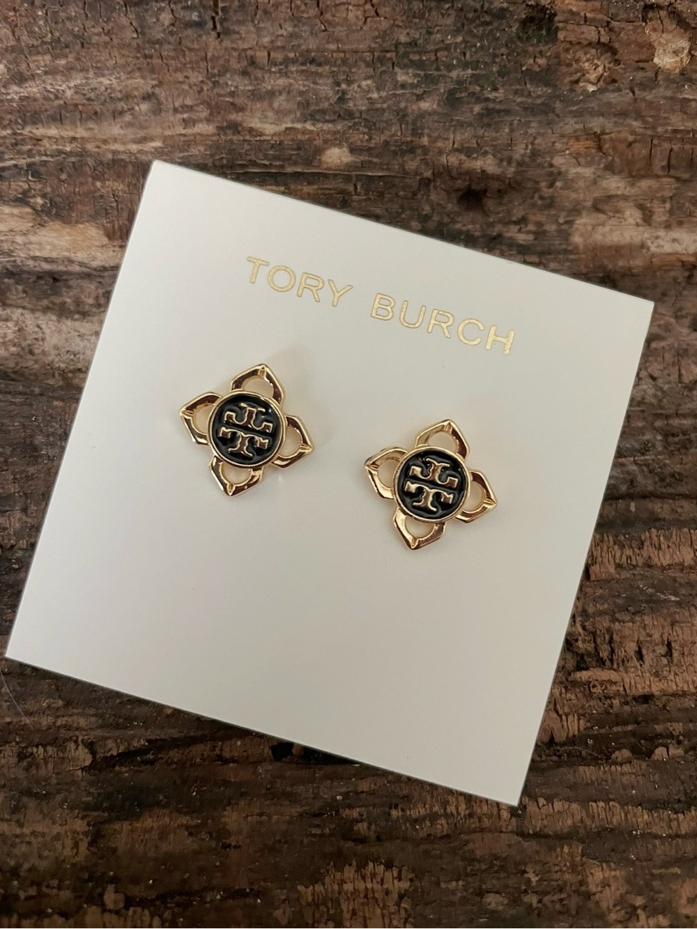 Tory Burch Logo Stud Earrings